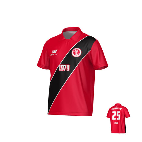 Sash Collared Jersey - Red