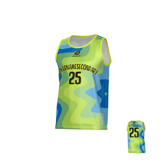 Splat Sports Singlet - Neon Yellow