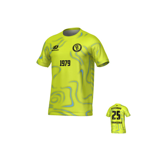 Marble Jersey - Neon Yellow
