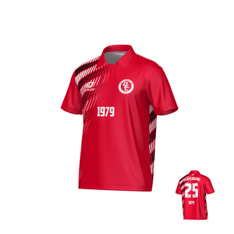 Spray Collared Jersey - Red