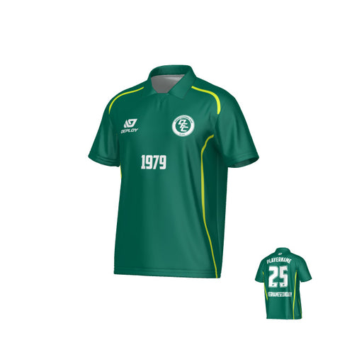 Contour Collared Jersey - Green