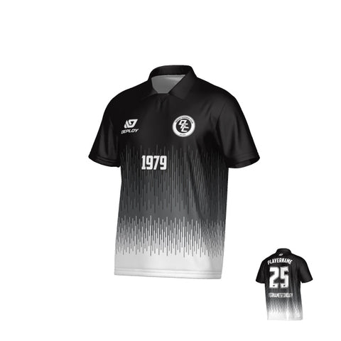 Fade Collared Jersey - Black