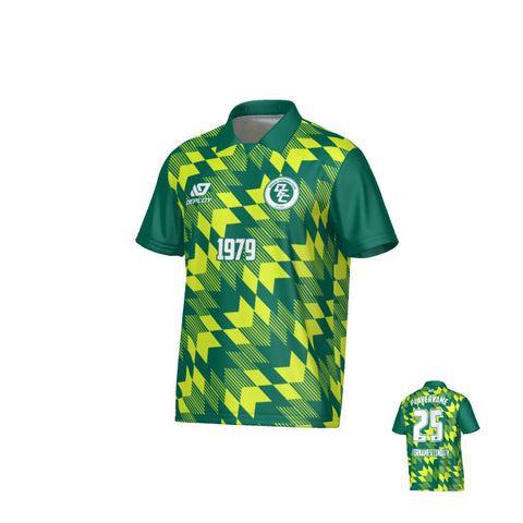 Leaves Collared Jersey - Green