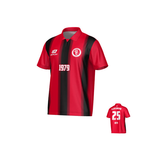 Pillars Collared Jersey - Red