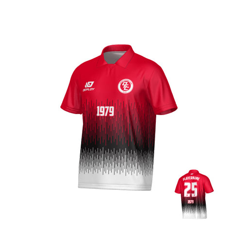 Fade Collared Jersey - Red