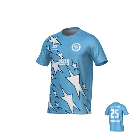Stars Jersey - Sky Blue & Navy