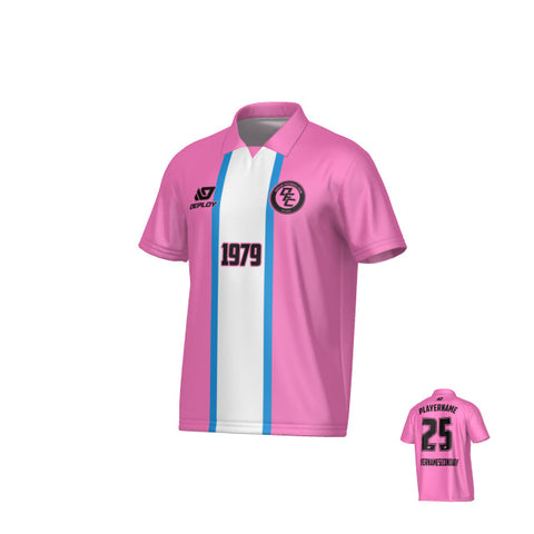 Stripe Collared Jersey - Pink