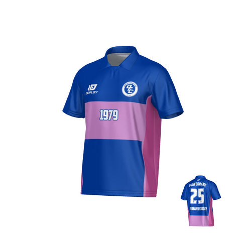 Shift Collared Jersey - Royal Blue & Purple