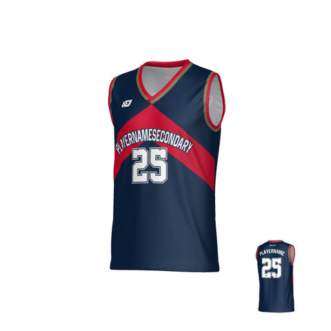 Aspire Basketball Jersey - Navy & Red