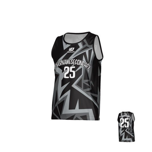 Shattered Sports Singlet - Black