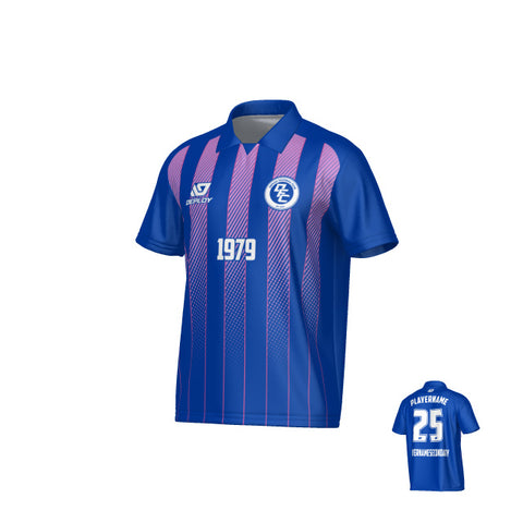 Streamline Collared Jersey - Royal Blue & Purple