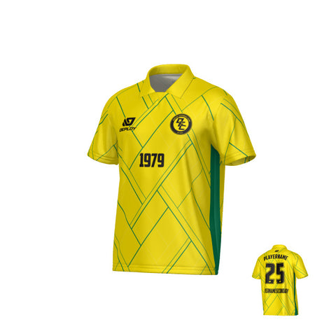 Plaid Collared Jersey - Yellow