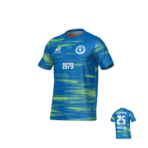 Distort Jersey - Blue & Neon Green