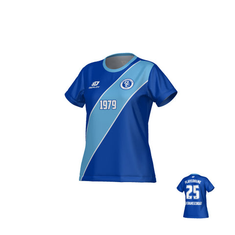 Sash Womens Jersey - Royal Blue & Sky Blue