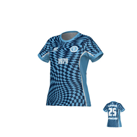 Vortex Womens Jersey - Sky Blue & Navy