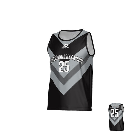 Chevron  Sports Singlet - Black
