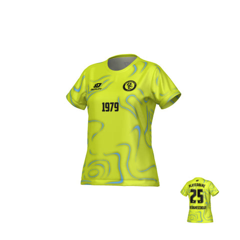 Marble Womens Jersey - Neon Yellow