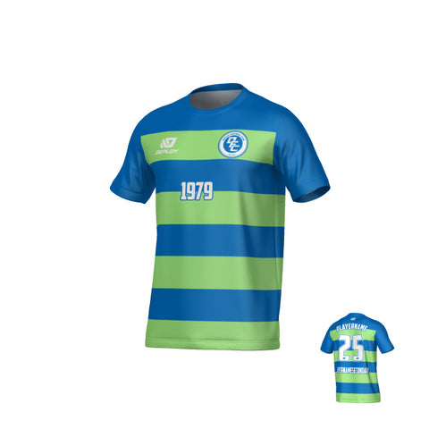 Hoops Jersey - Blue & Neon Green