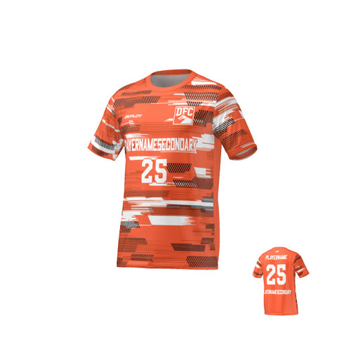 Flight Jersey Glitch - Orange - Deploy Football - Australia's Best Footballs & Soccer Balls