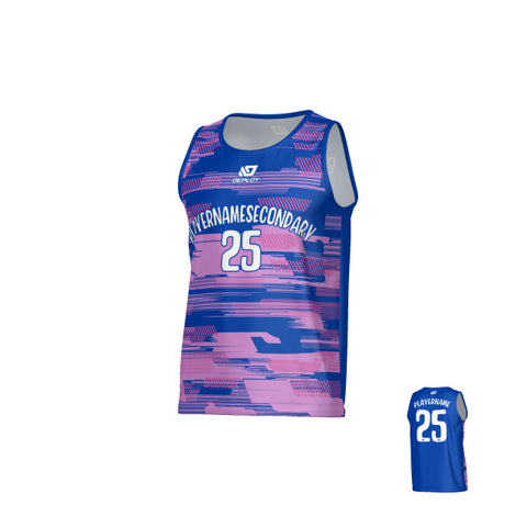 Glitch Sports Singlet - Royal Blue