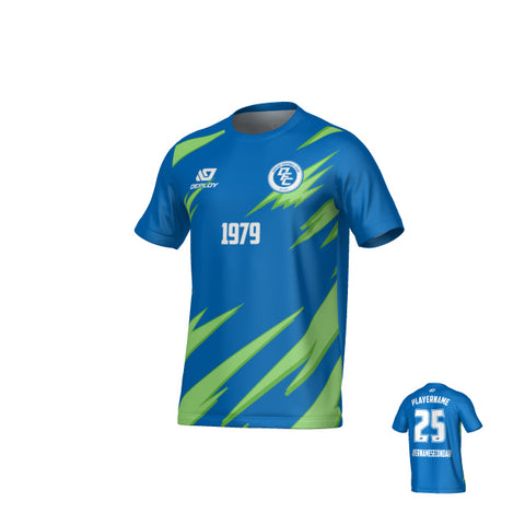 Sharp Jersey - Blue & Neon Green