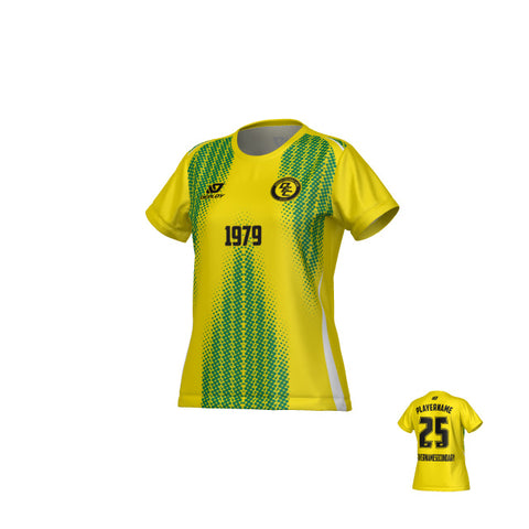 Halftone Womens Jersey - Yellow