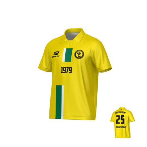 Block Collared Jersey - Yellow