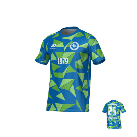Shards Jersey - Blue & Neon Green
