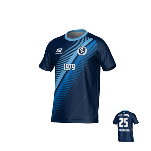 Velocity Jersey - Navy & Sky Blue