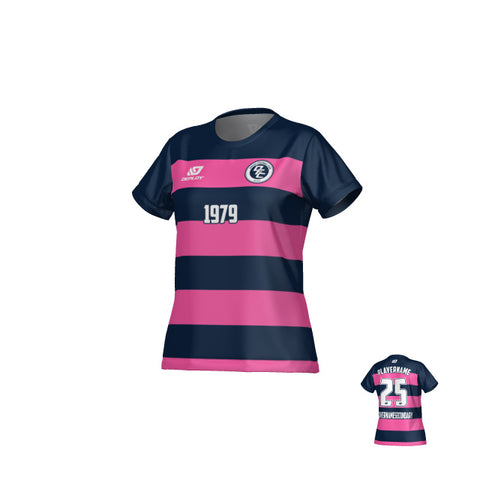 Hoops Womens Jersey - Navy & Pink