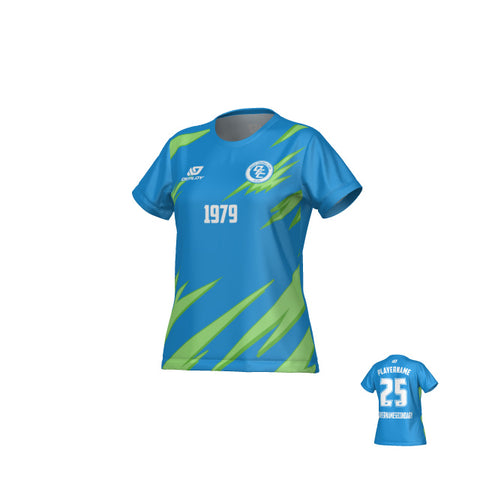 Sharp Womens Jersey - Blue & Neon Green