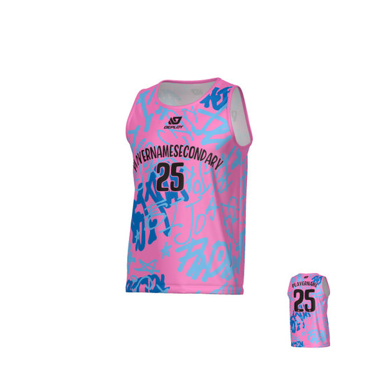 Tags Sports Singlet - Pink