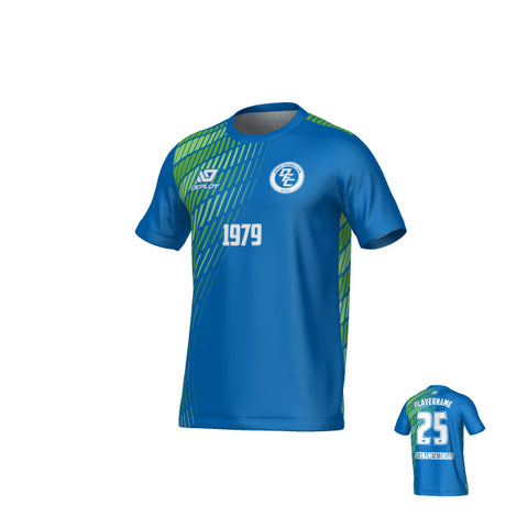 Spray Jersey - Blue & Neon Green