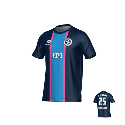 Stripe Jersey - Navy & Pink