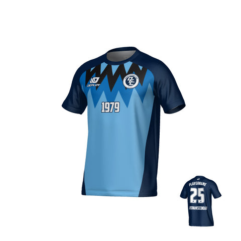 Carnival Jersey - Navy & Sky Blue