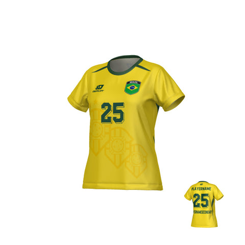 Brazil Home Womens Jersey