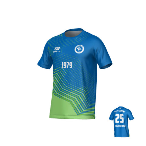 Circuit Jersey - Blue & Neon Green