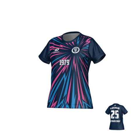 Burst Womens Jersey - Navy & Pink