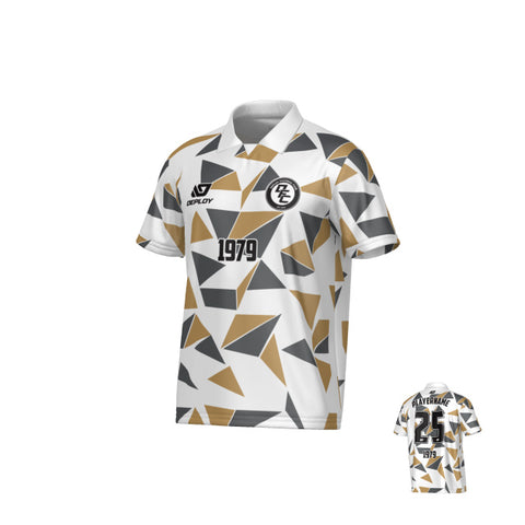 Shards Collared Jersey - White