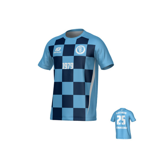 Checkers Jersey - Sky Blue & Navy