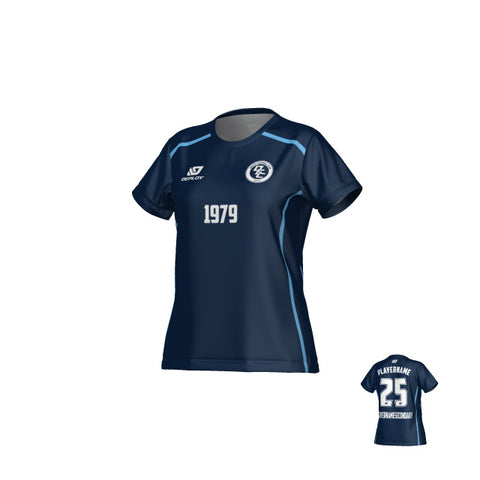 Contour Womens Jersey - Navy & Sky Blue