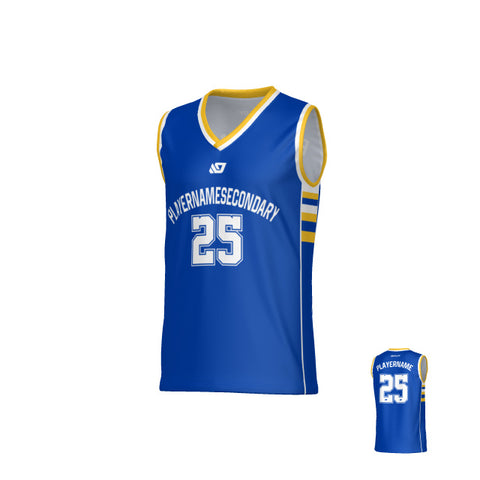 Varsity Basketball Jersey - Royal Blue & Yellow