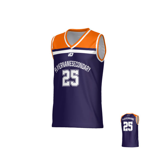 Captain Basketball Jersey - Purple & Orange