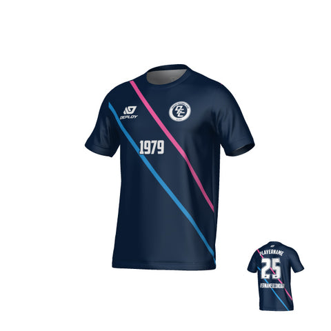 Tracks Jersey - Navy & Pink
