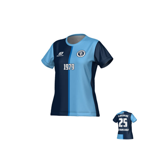 Split Womens Jersey - Navy & Sky Blue