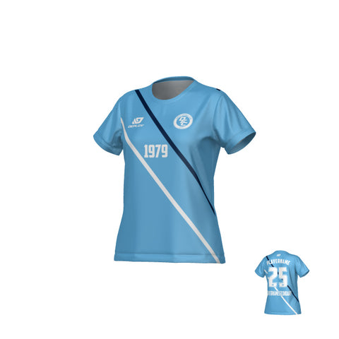 Tracks Womens Jersey - Sky Blue & Navy