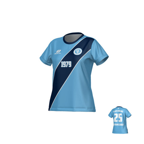 Sash Womens Jersey - Sky Blue & Navy