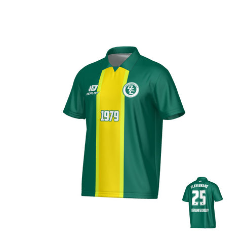 Stripe Collared Jersey - Green