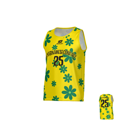 Flower Sports Singlet - Yellow