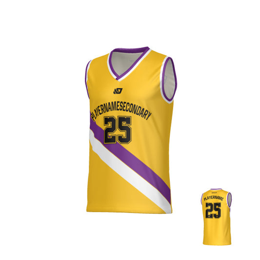 Drift Basketball Jersey - Yellow & Purple